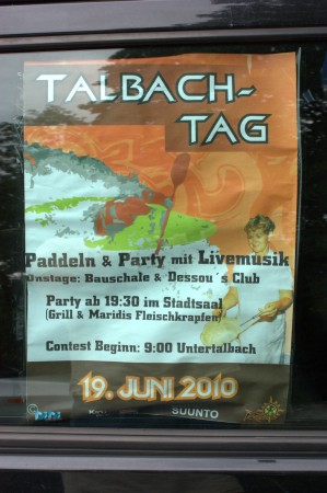Das Plakat zum Talbachtag 2010